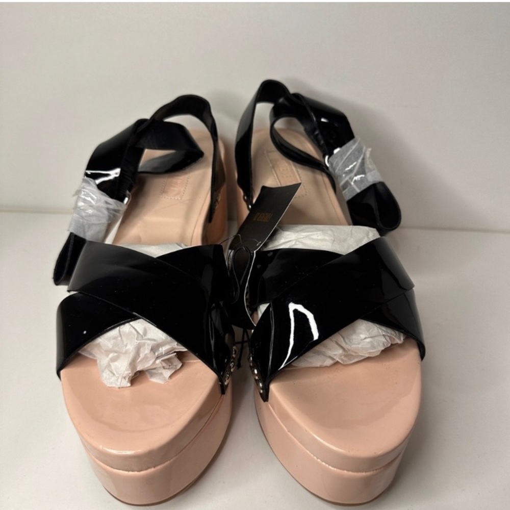 ***BRAND NEW WITH TAGS*** FOREVER 21 PLATFORM WEDGES (BLACK & BABY PINK)&(SZ:7)